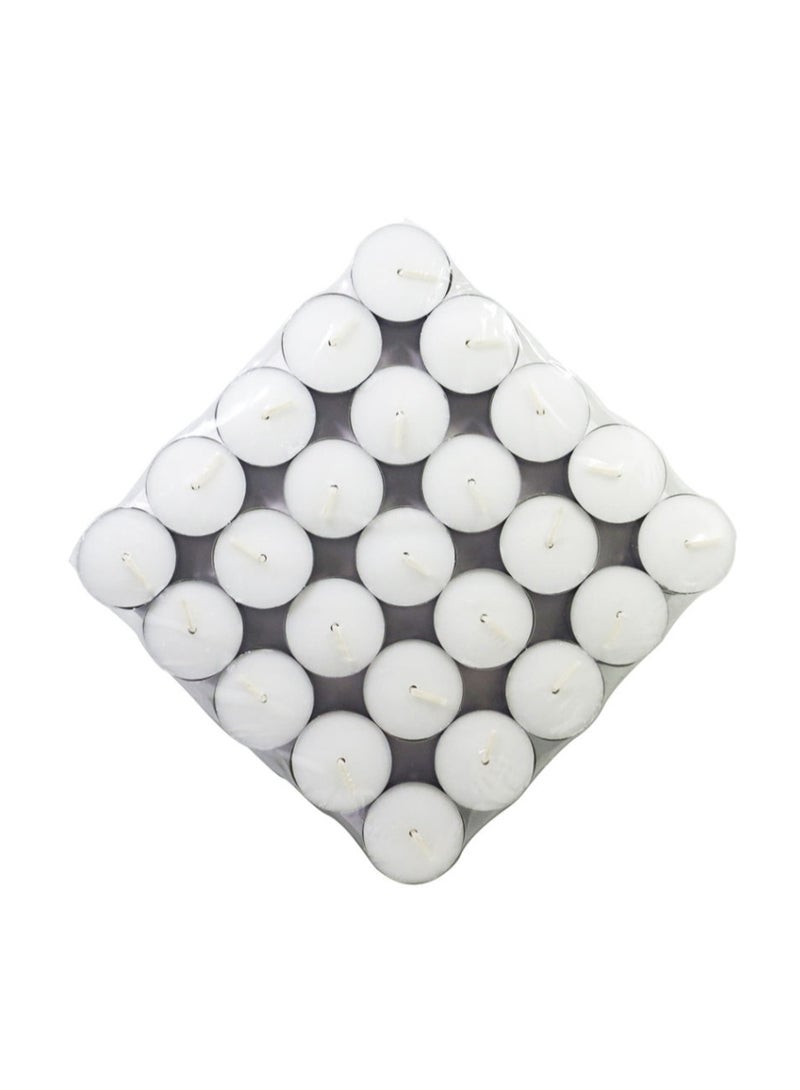 Tealight Candles 100 pcs White – Long-Lasting, Unscented, Decorative & Safe for Home, Events, and Parties